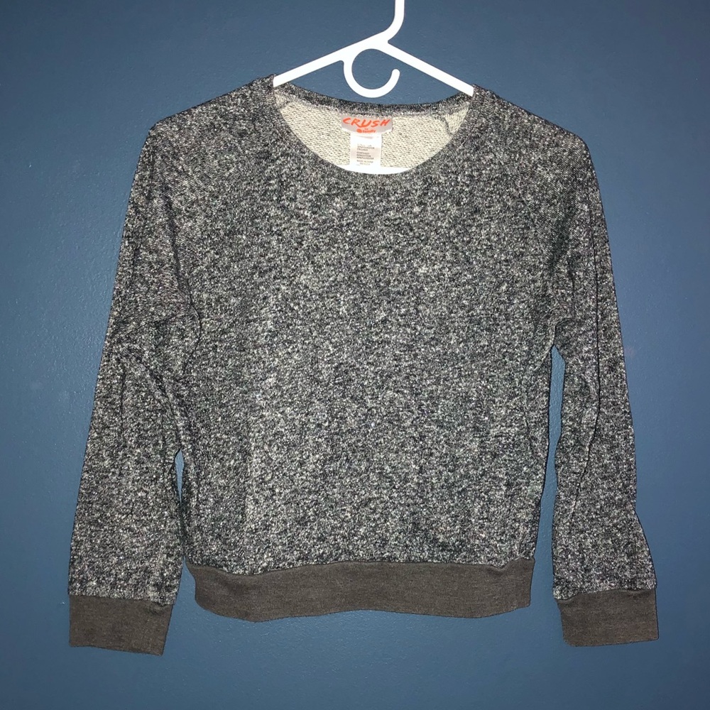 Crush by ABC Family Gray Sparkle Sweater - Picture 2 of 5